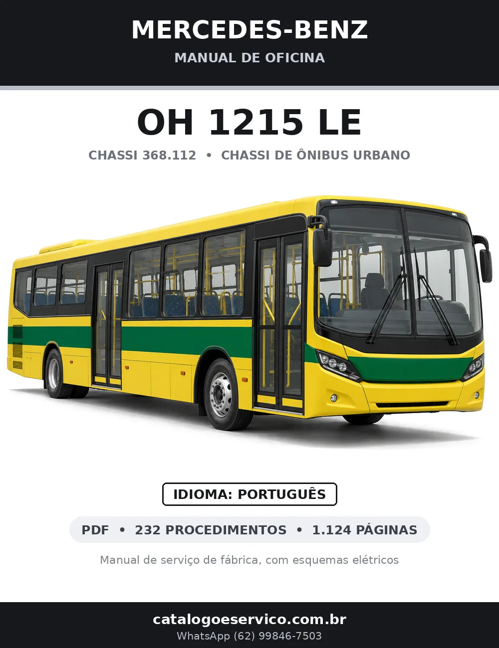 Capa do manual de oficina Mercedes-Benz OH 1215 LE