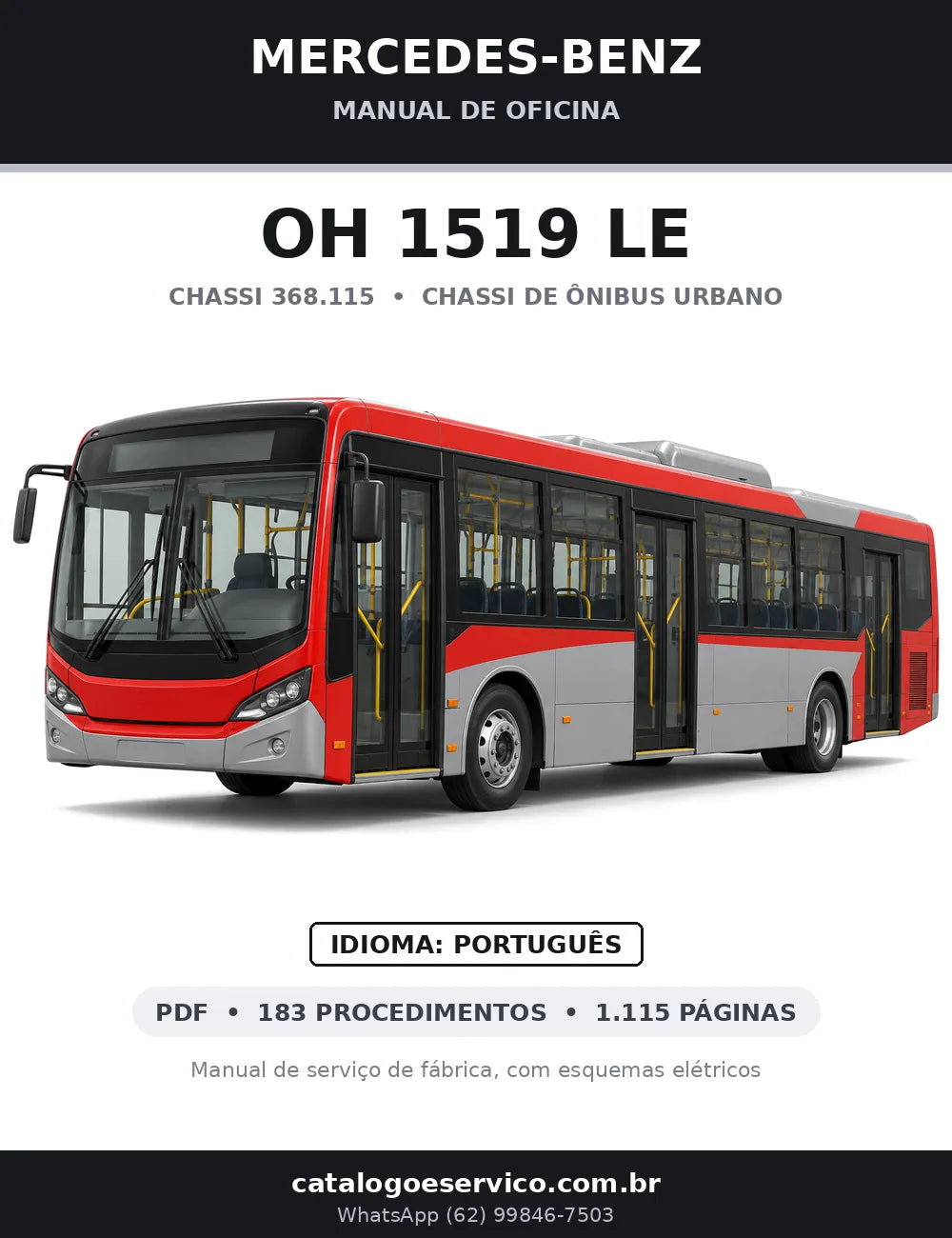 Capa do manual de oficina Mercedes-Benz OH 1519 LE