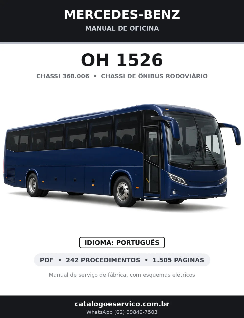 Capa do manual de oficina Mercedes-Benz OH 1526