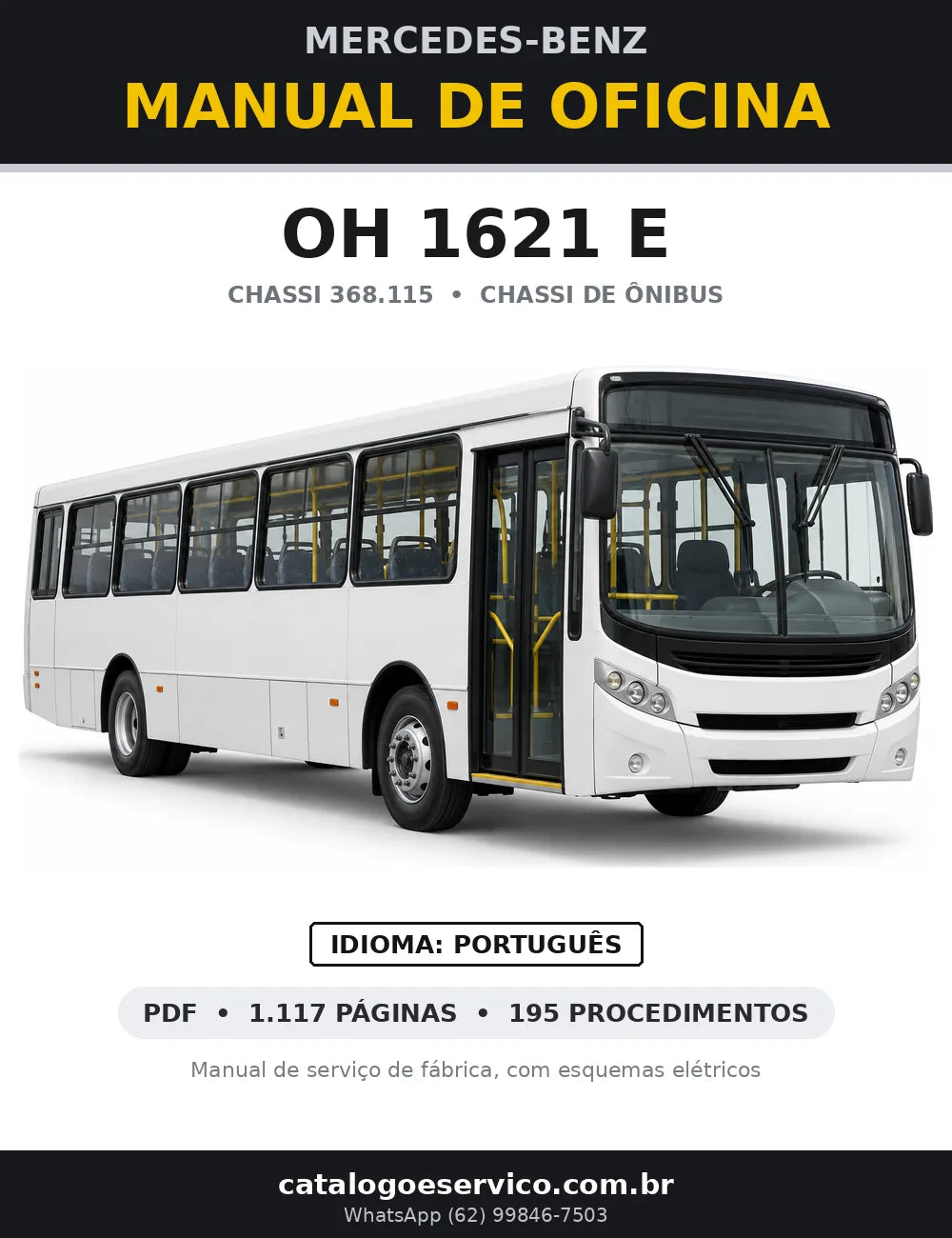 Capa do manual de oficina Mercedes-Benz OH 1621 E