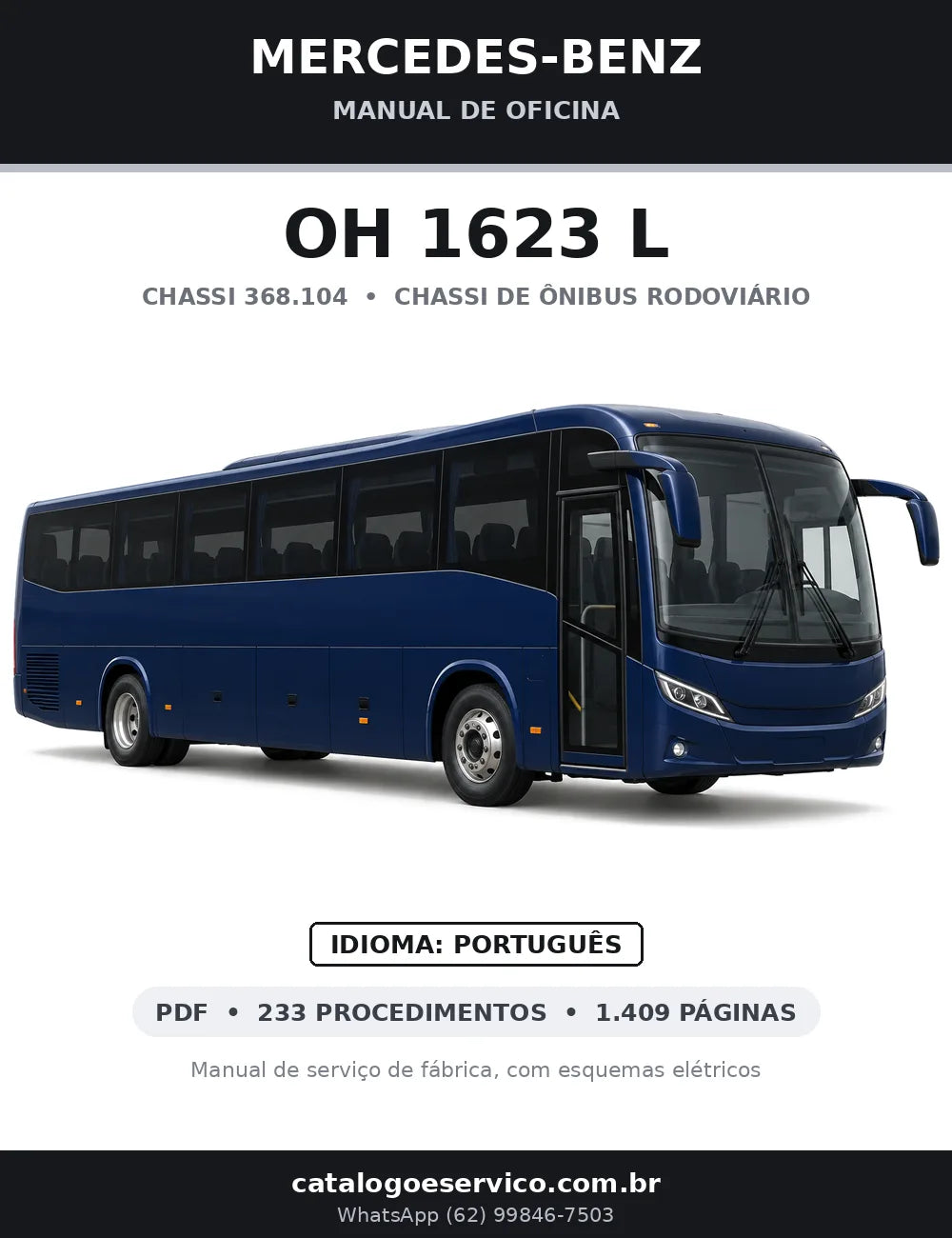 Capa do manual de oficina Mercedes-Benz OH 1623 L