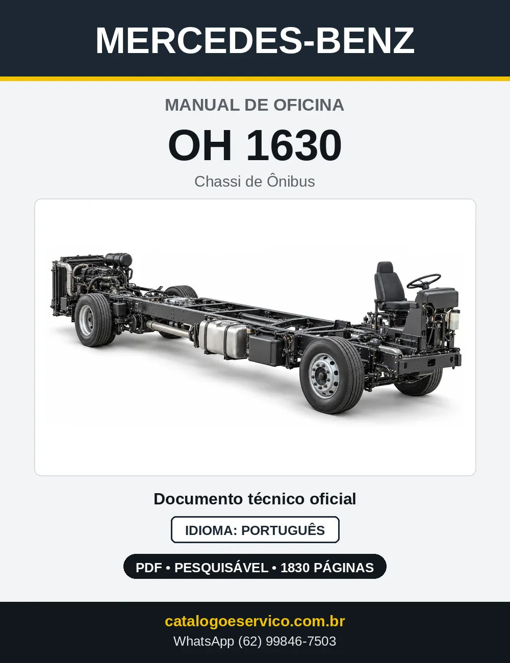 Capa do manual de oficina Mercedes-Benz OH 1630 (2 versões)