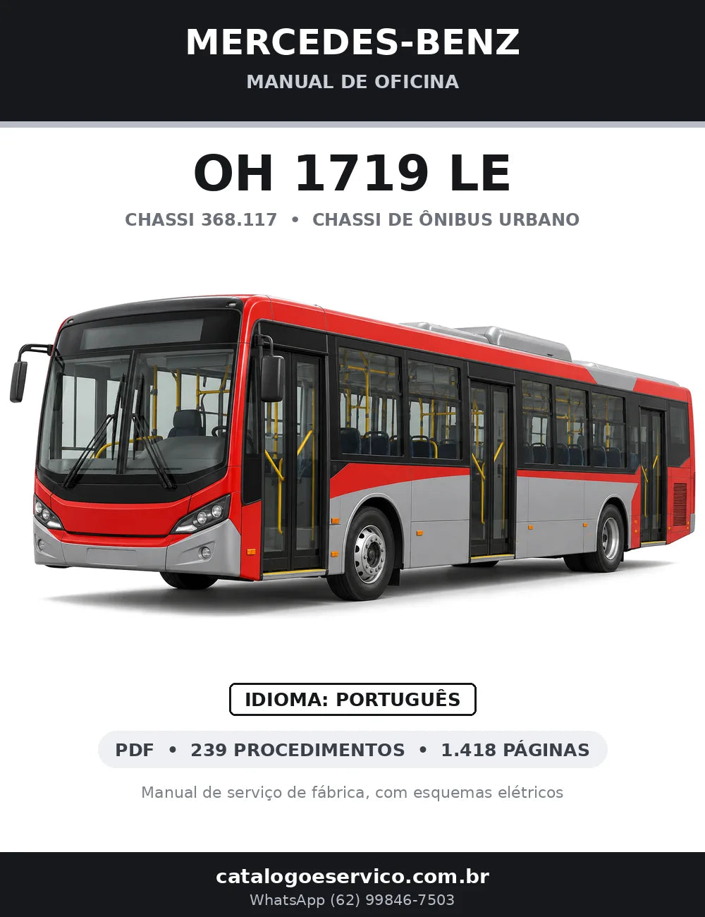 Capa do manual de oficina Mercedes-Benz OH 1719 LE