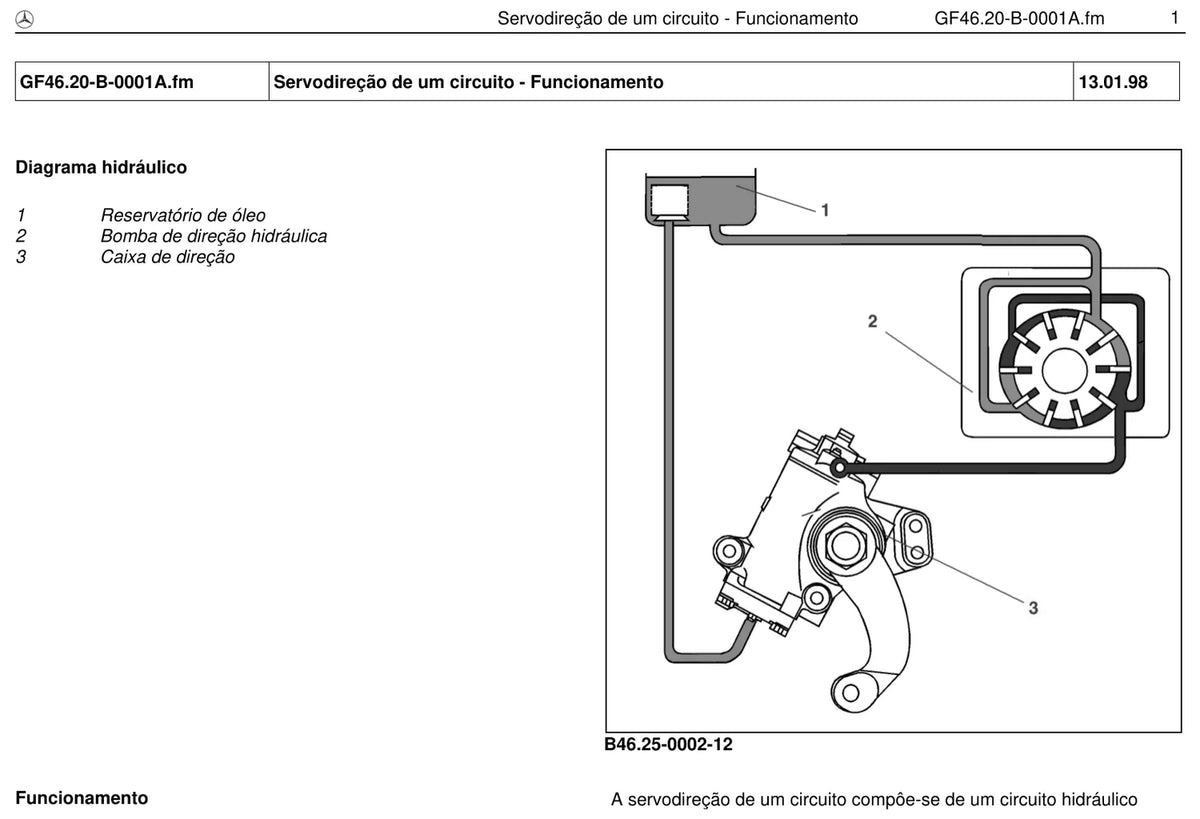 Página do manual de oficina Mercedes-Benz OH 1835