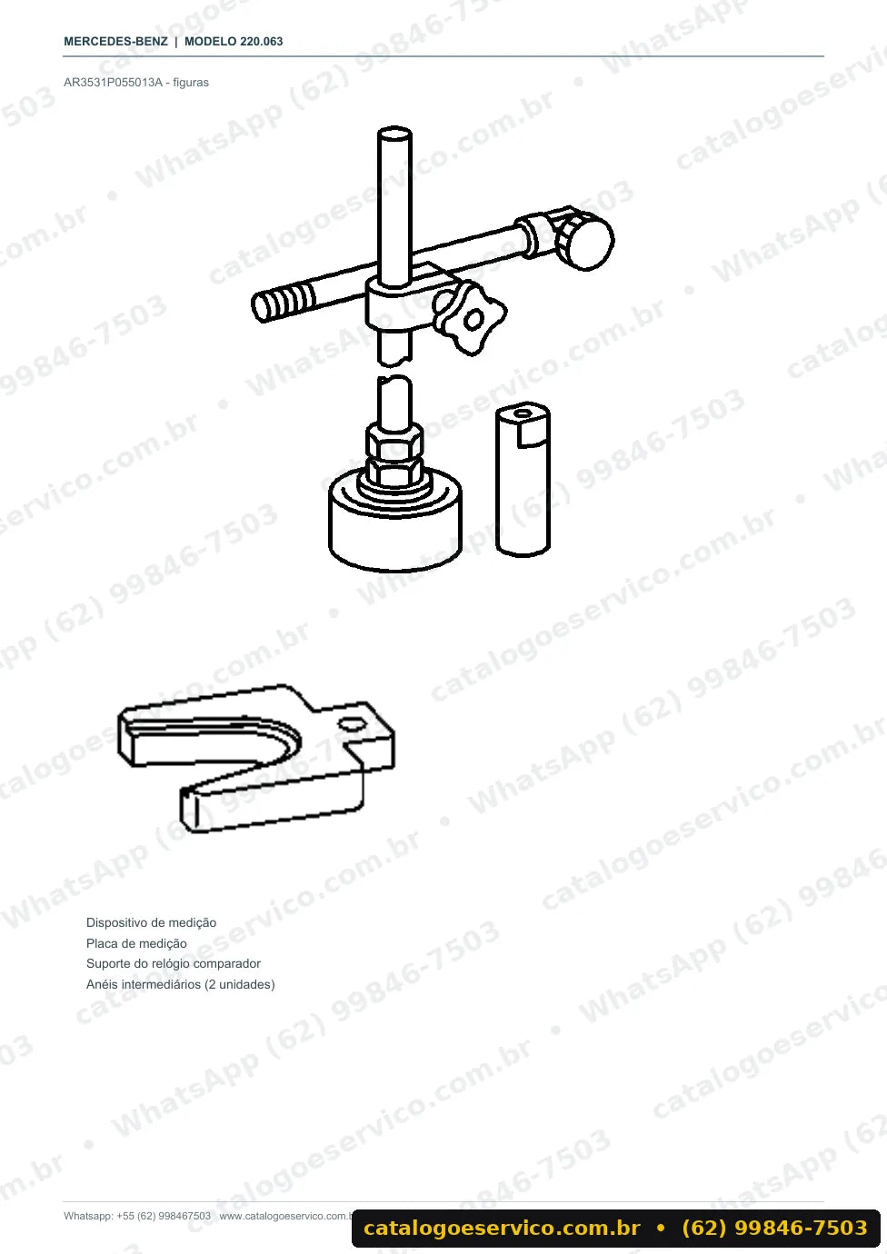 Página de procedimento do manual de oficina Mercedes-Benz S 280 (W220)