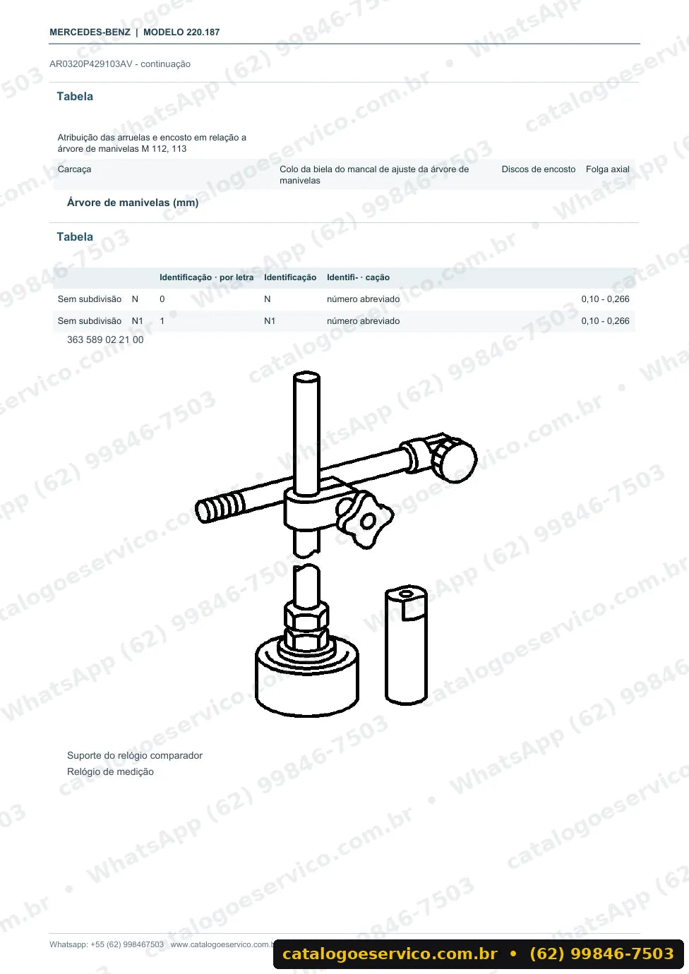 Página de procedimento do manual de oficina Mercedes-Benz S 350 (W220)