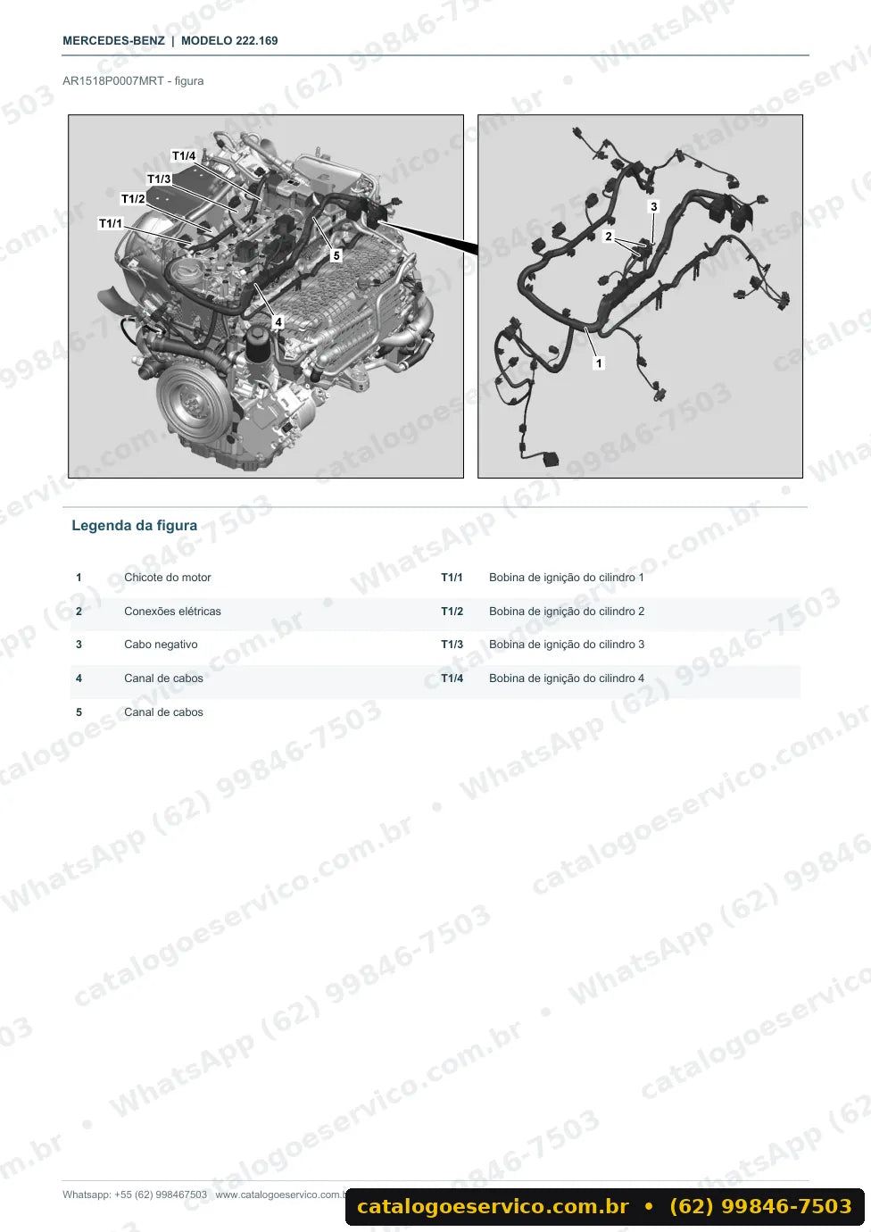 Página de procedimento do manual de oficina Mercedes-Benz S 500 (W222)