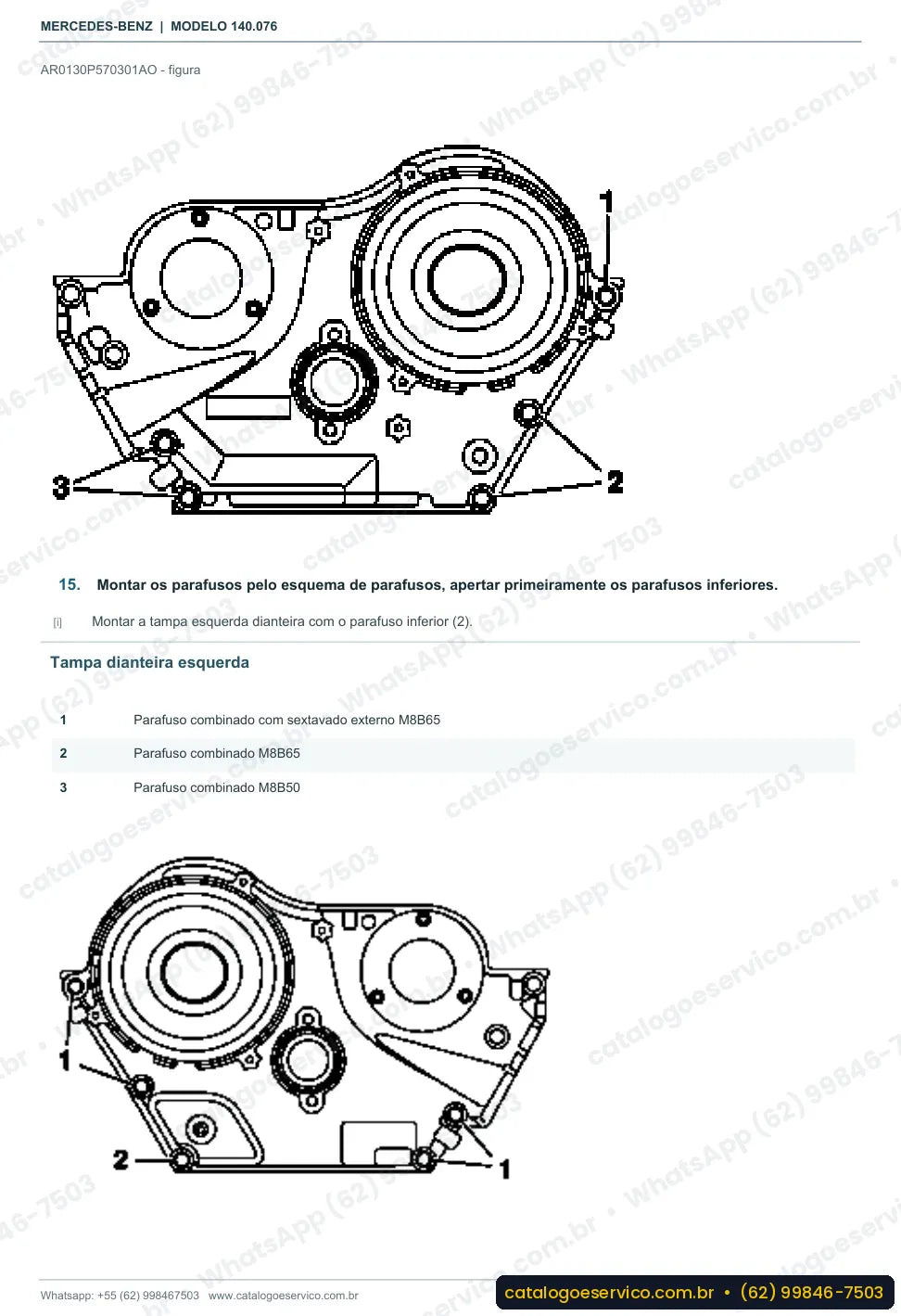 Página de procedimento do manual de oficina Mercedes-Benz S 600 Coupé / CL 600 (C140)