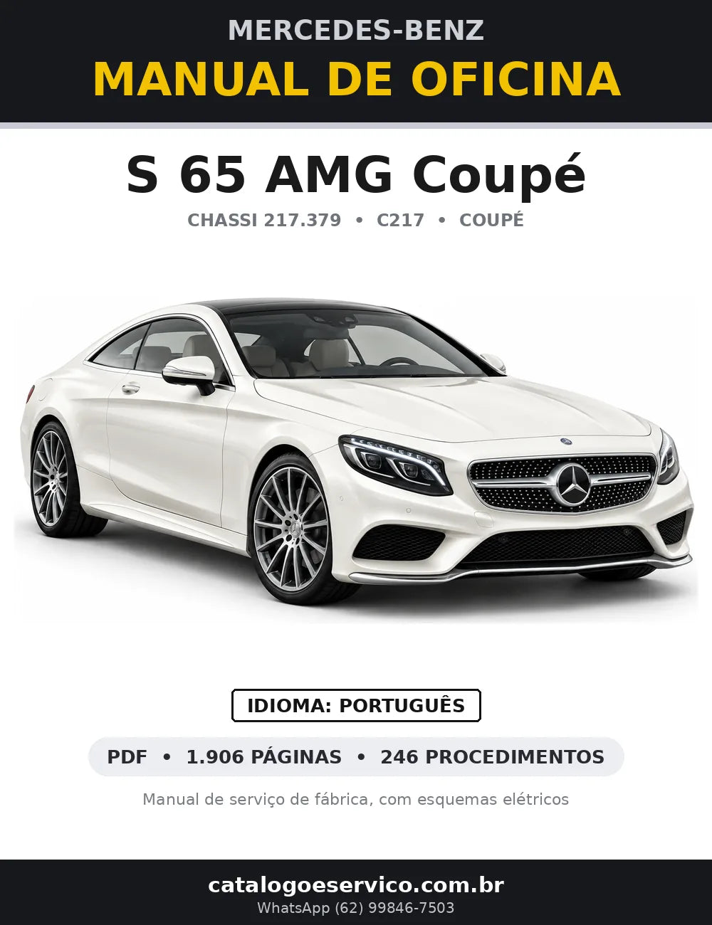 Capa do manual de oficina Mercedes-Benz S 65 AMG Coupé (C217)