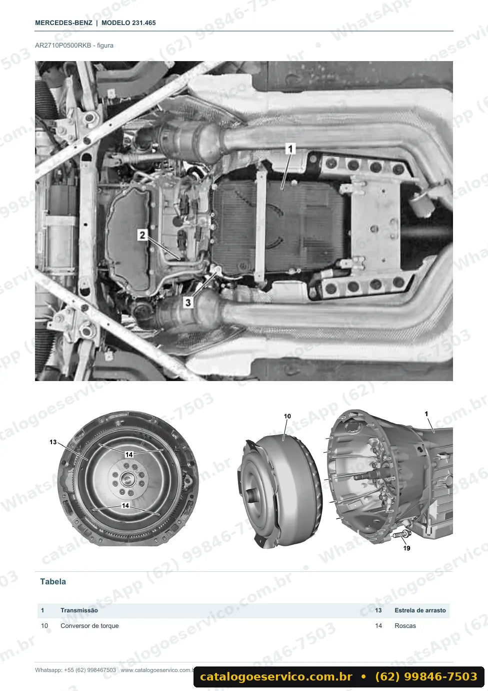 Página de procedimento do manual de oficina Mercedes-Benz SL 400 (R231)