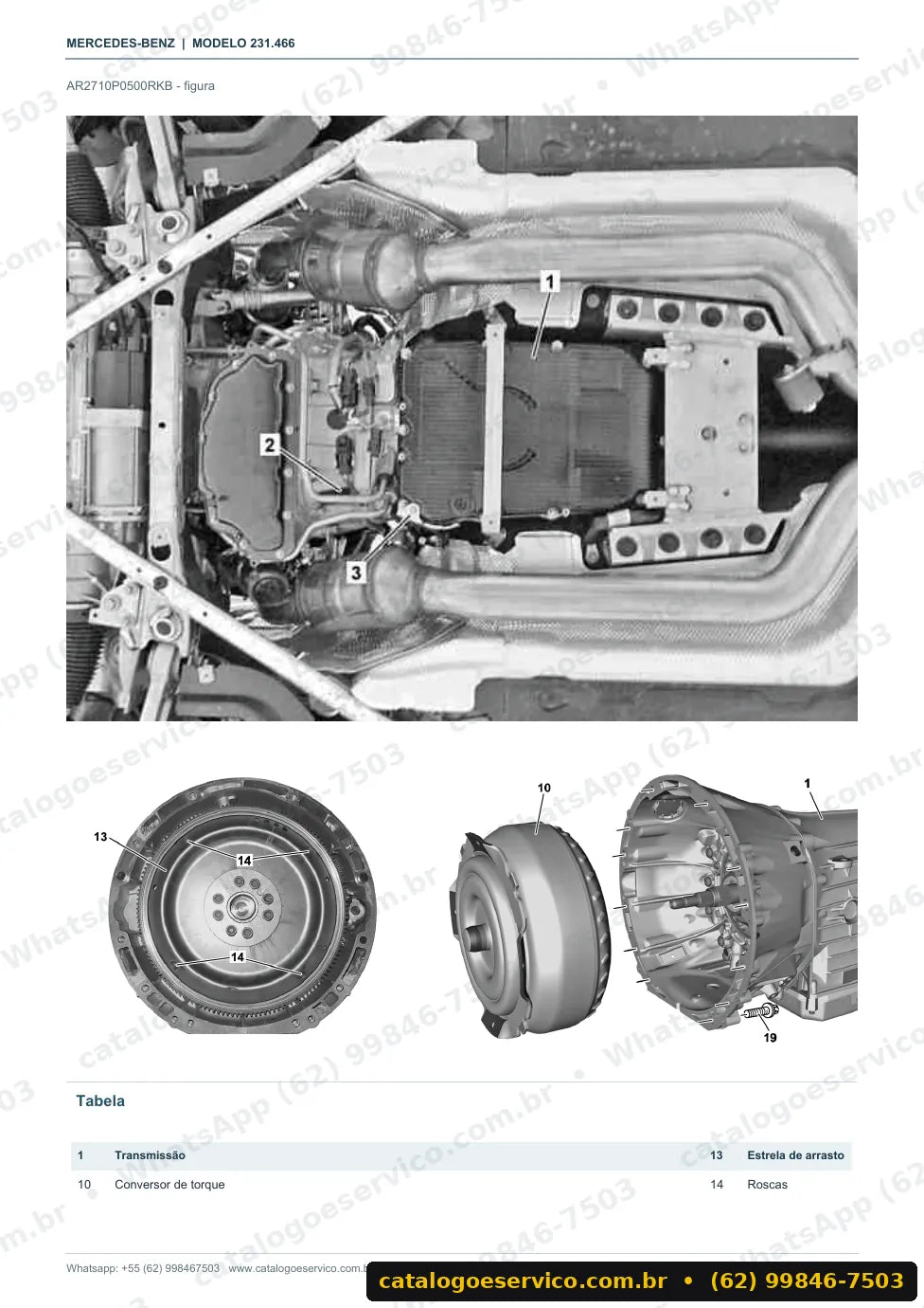 Página de procedimento do manual de oficina Mercedes-Benz SL 400 / SL 450 (R231)
