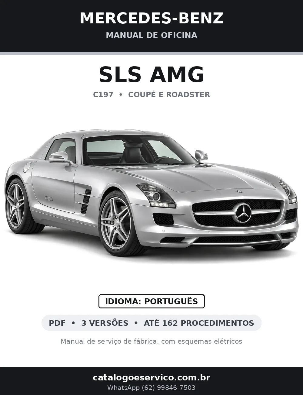 Capa do manual de oficina Mercedes-Benz SLS AMG (C197)