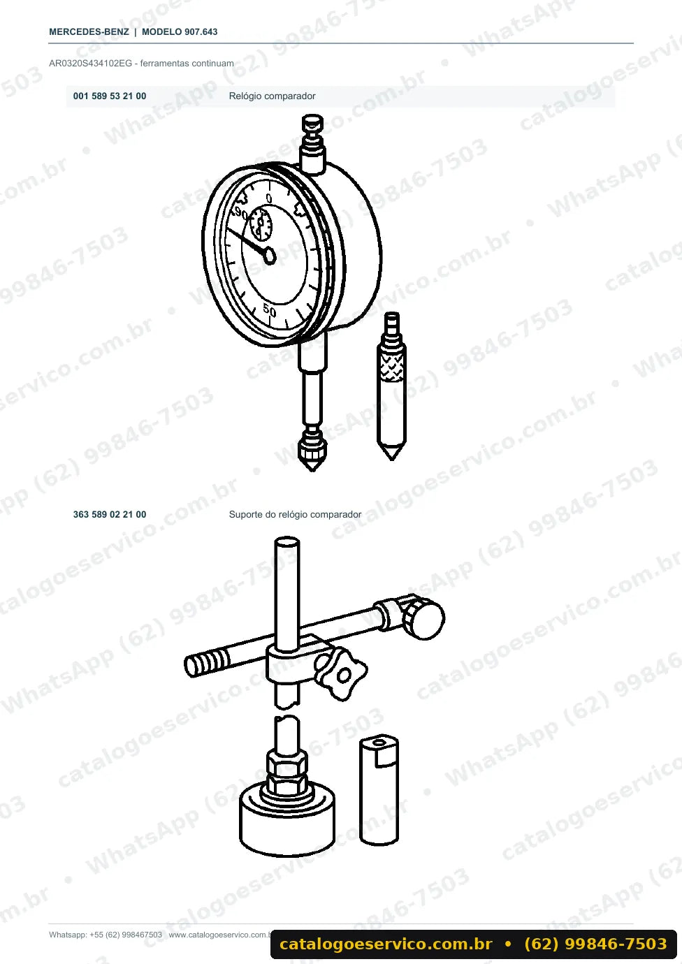 Página de procedimento do manual de oficina Mercedes-Benz Sprinter 1500 (907.643)