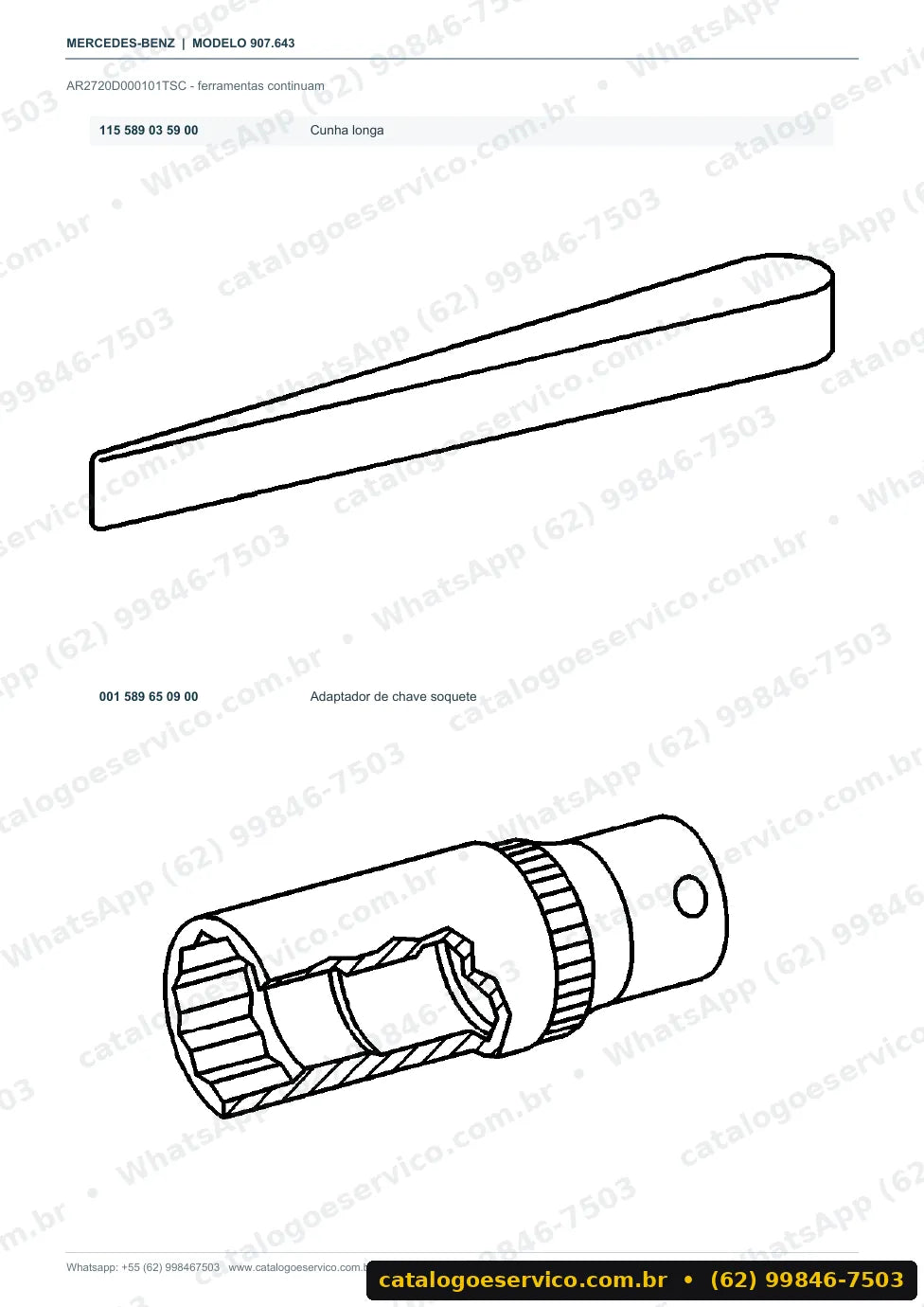 Página de procedimento do manual de oficina Mercedes-Benz Sprinter 1500 (907.643)