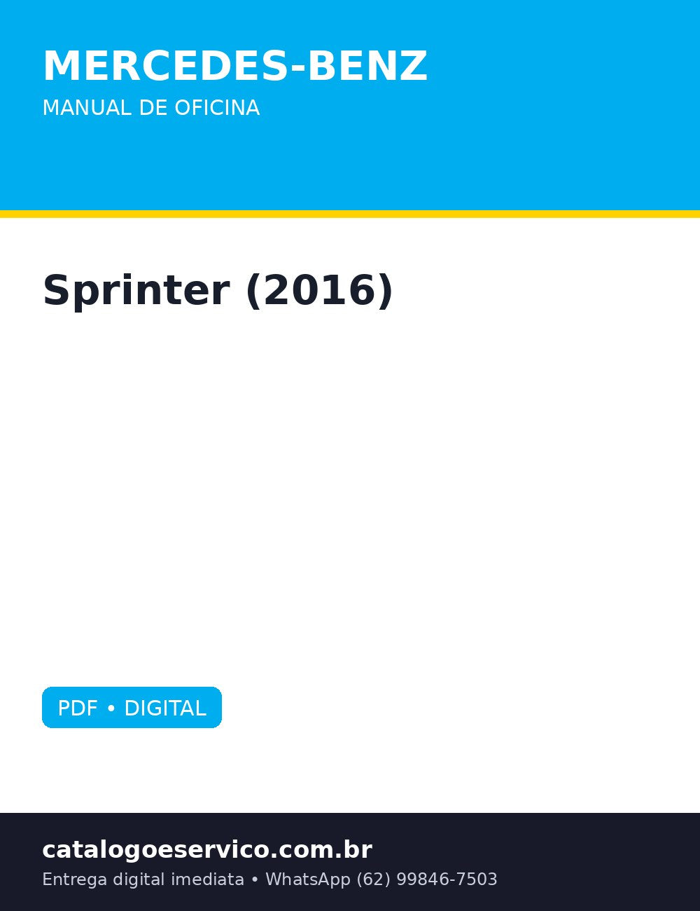 Manual de Oficina Mercedes-Benz Sprinter (2016) — Manual de reparo do motor V6 diesel