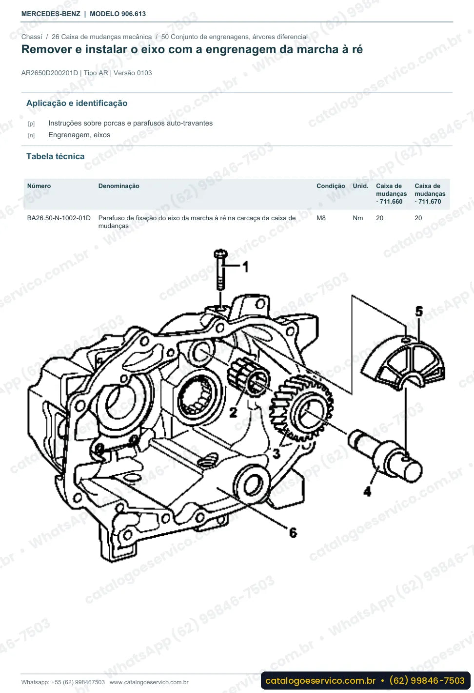Página de procedimento do manual de oficina Mercedes-Benz Sprinter 209