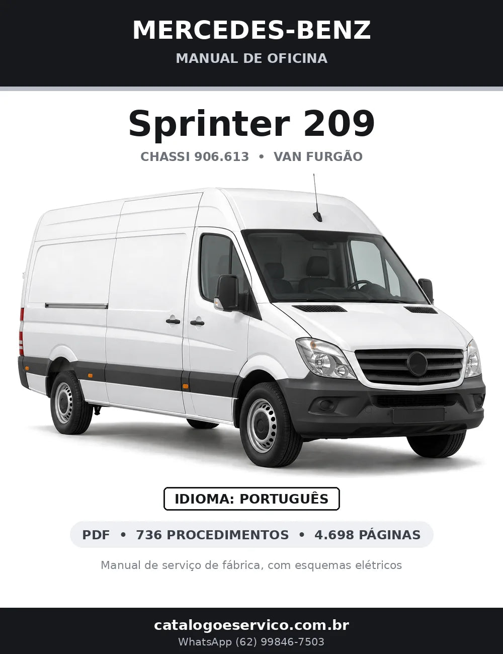 Capa do manual de oficina Mercedes-Benz Sprinter 209