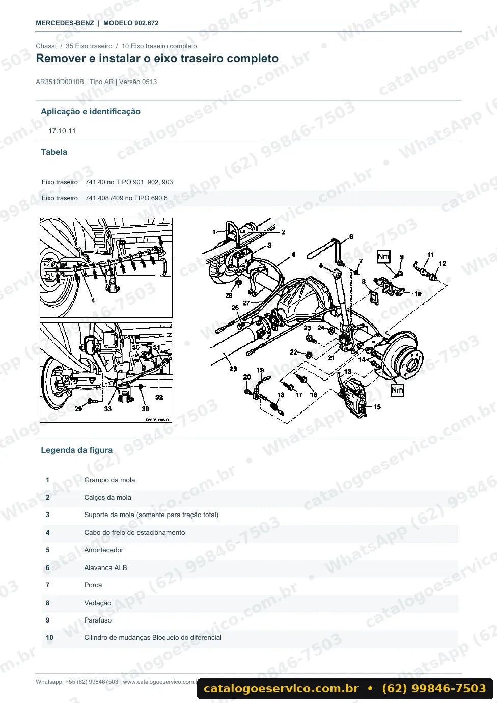 Página de procedimento do manual de oficina Mercedes-Benz Sprinter 216 CDI (902.672)