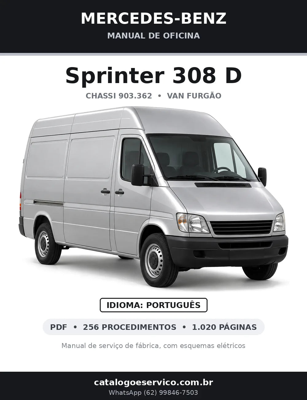 Capa do manual de oficina Mercedes-Benz Sprinter 308 D