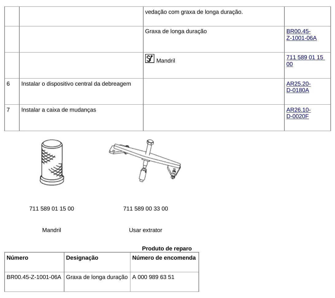 Página do manual de oficina Mercedes-Benz Sprinter 308 (2 versões)