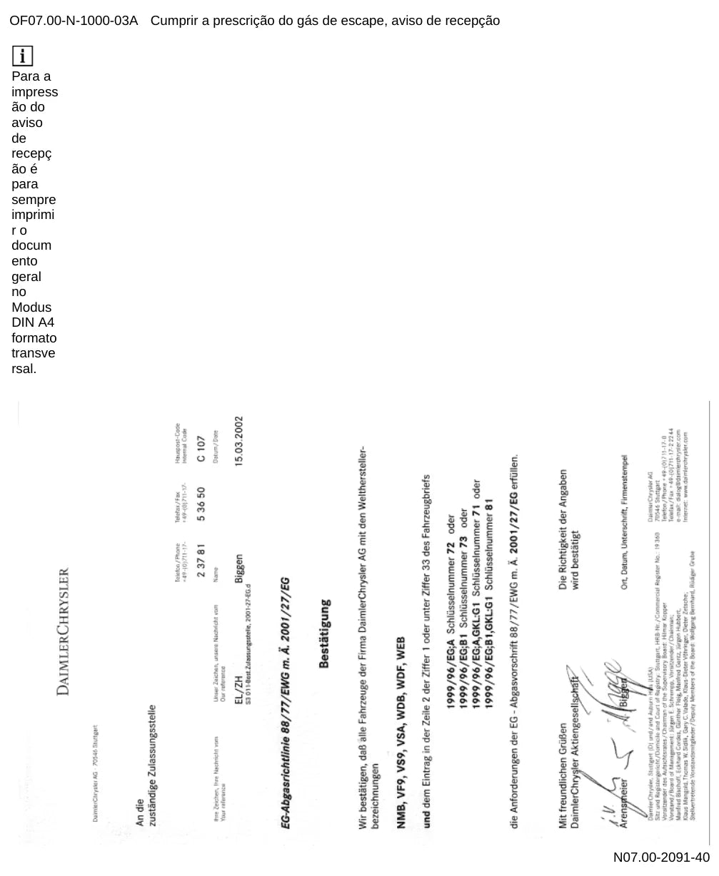 Página do manual de oficina Mercedes-Benz Sprinter 308 (2 versões)