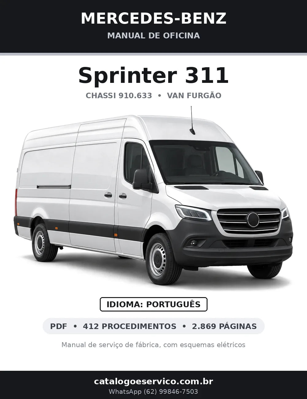 Capa do manual de oficina Mercedes-Benz Sprinter 311 (910.633)