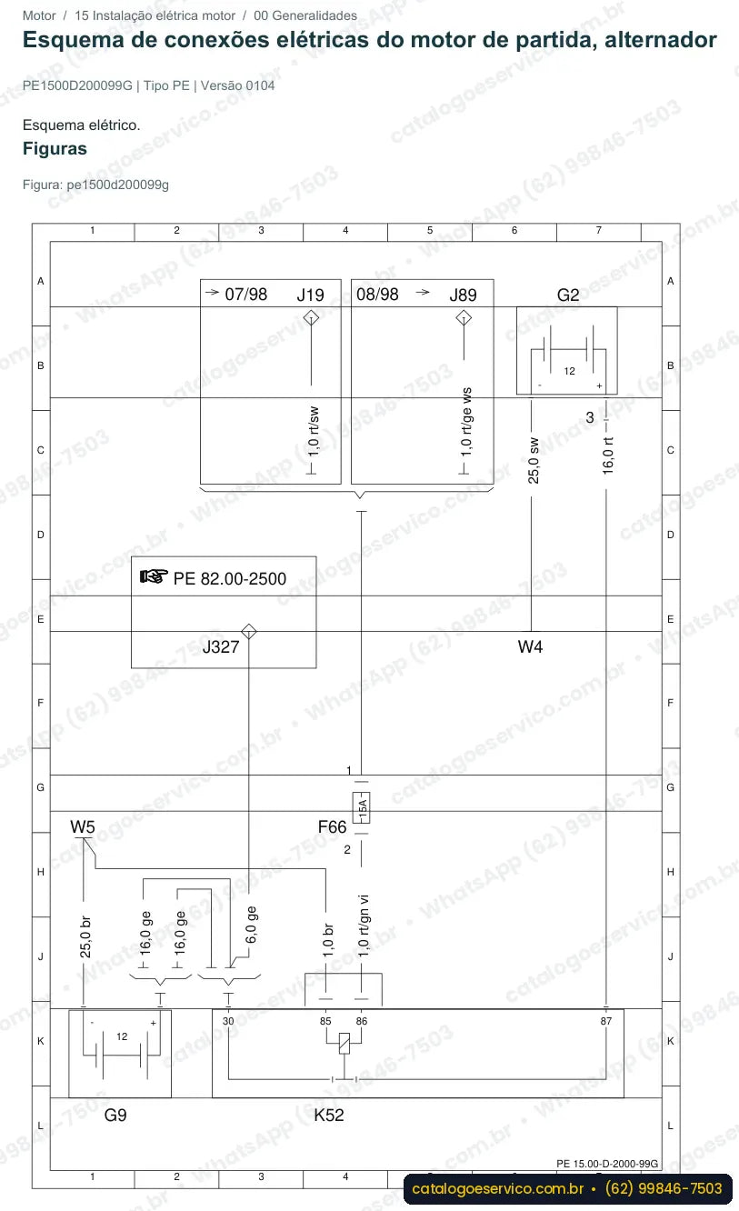 Página de esquema elétrico do Mercedes-Benz Sprinter 312 DA