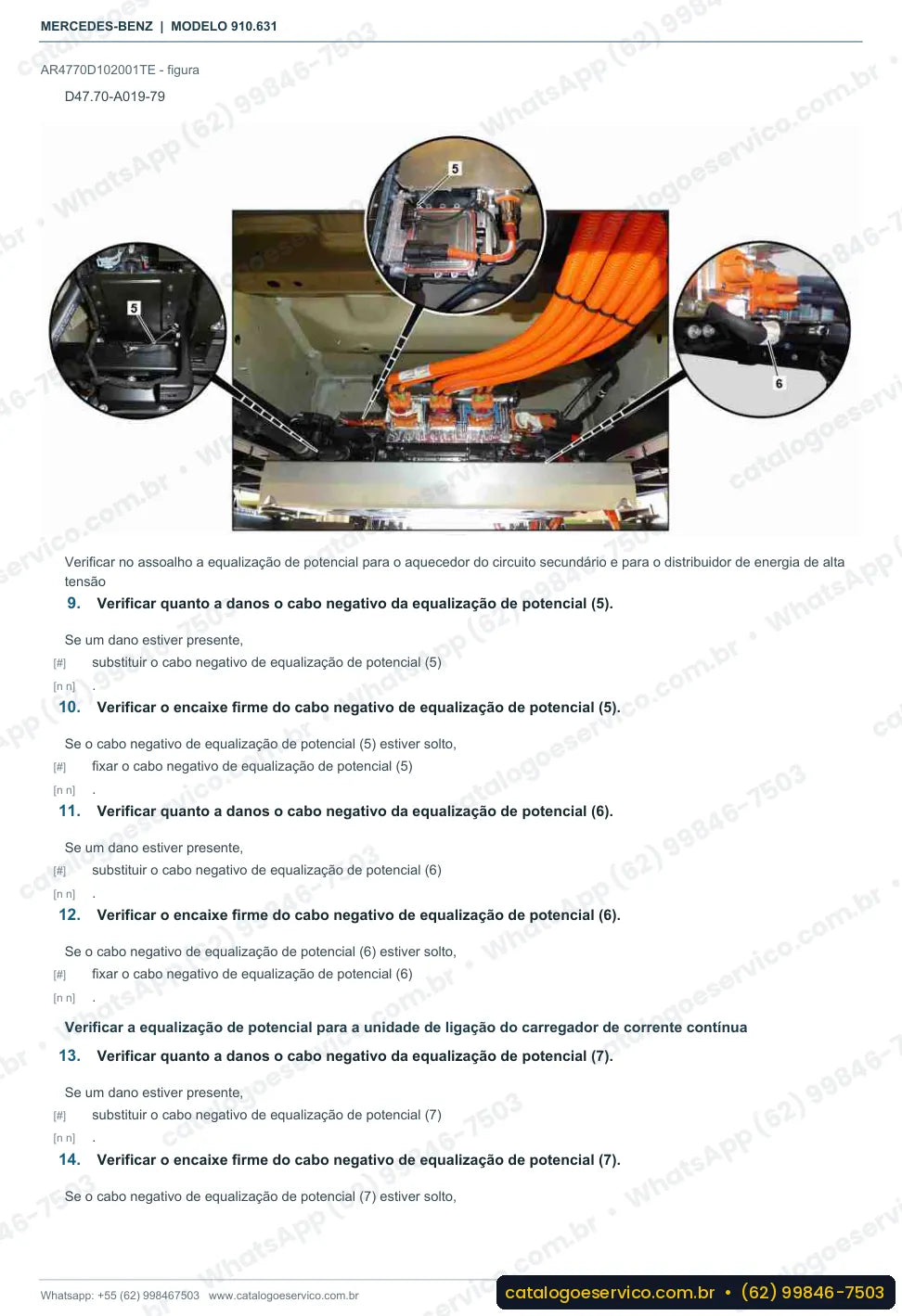 Página de procedimento do manual de oficina Mercedes-Benz Sprinter 314 CDI (910.631)