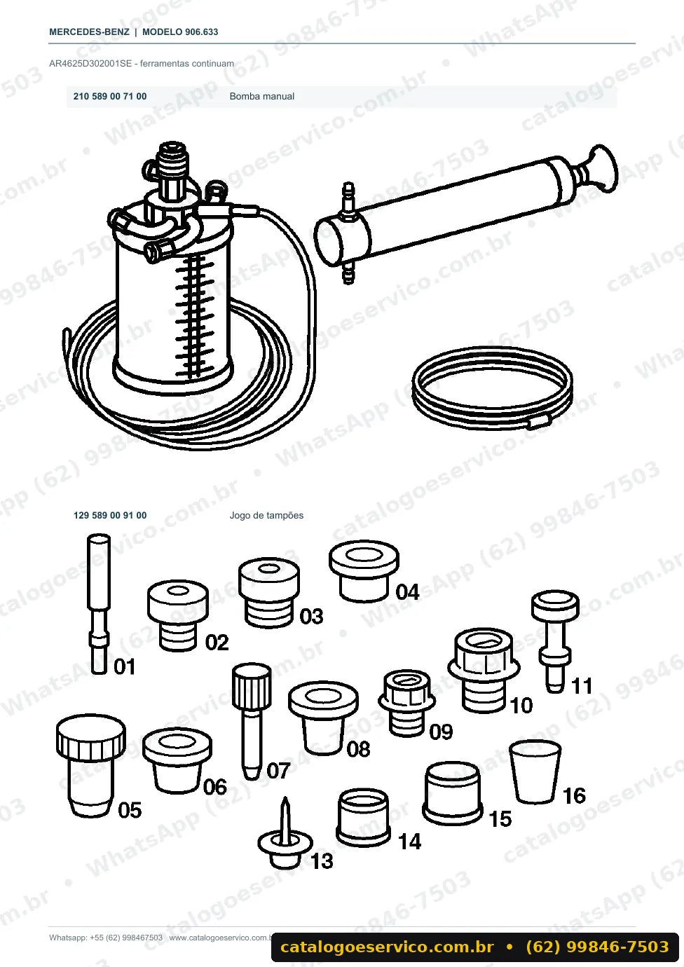 Página de procedimento do manual de oficina Mercedes-Benz Sprinter 316 (906.633)