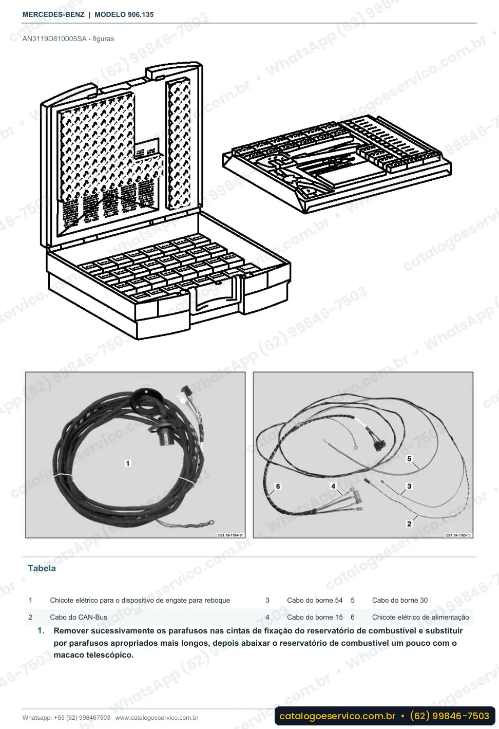 Página de procedimento do manual de oficina Mercedes-Benz Sprinter 324 (906.135)