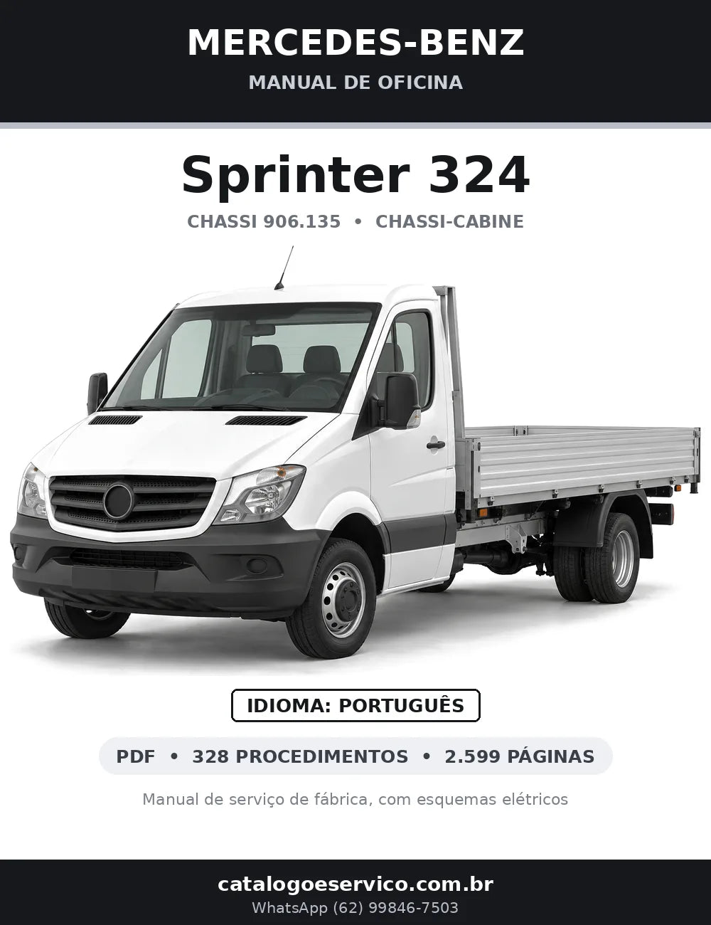 Capa do manual de oficina Mercedes-Benz Sprinter 324 (906.135)