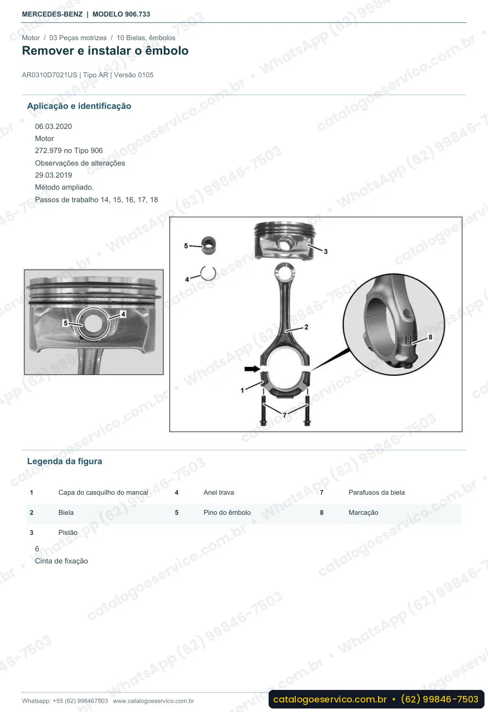 Página de procedimento do manual de oficina Mercedes-Benz Sprinter 324 Van Passageiros