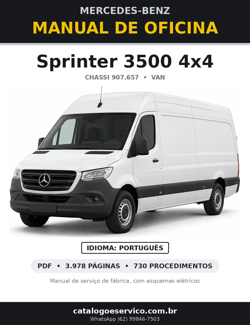 Capa do manual de oficina Mercedes-Benz Sprinter 3500 4x4 (907.657)