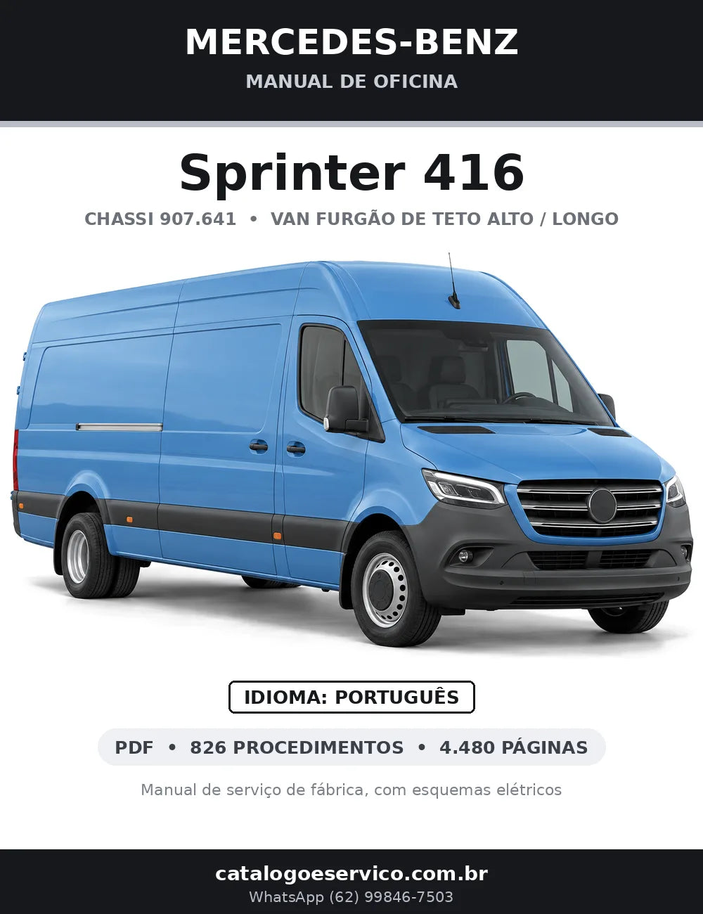Capa do manual de oficina Mercedes-Benz Sprinter 416 (907.641)