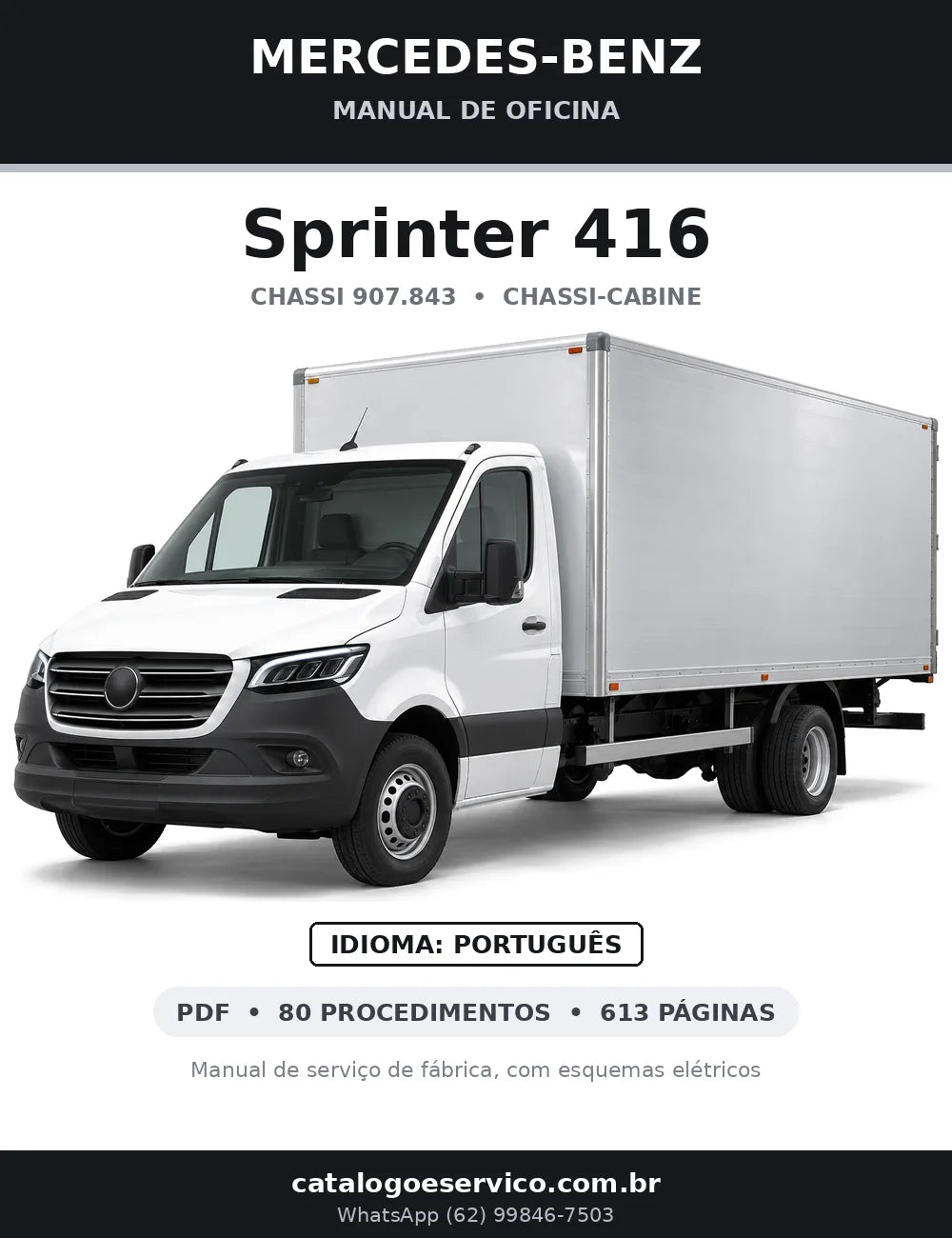 Capa do manual de oficina Mercedes-Benz Sprinter 416 (907.843)