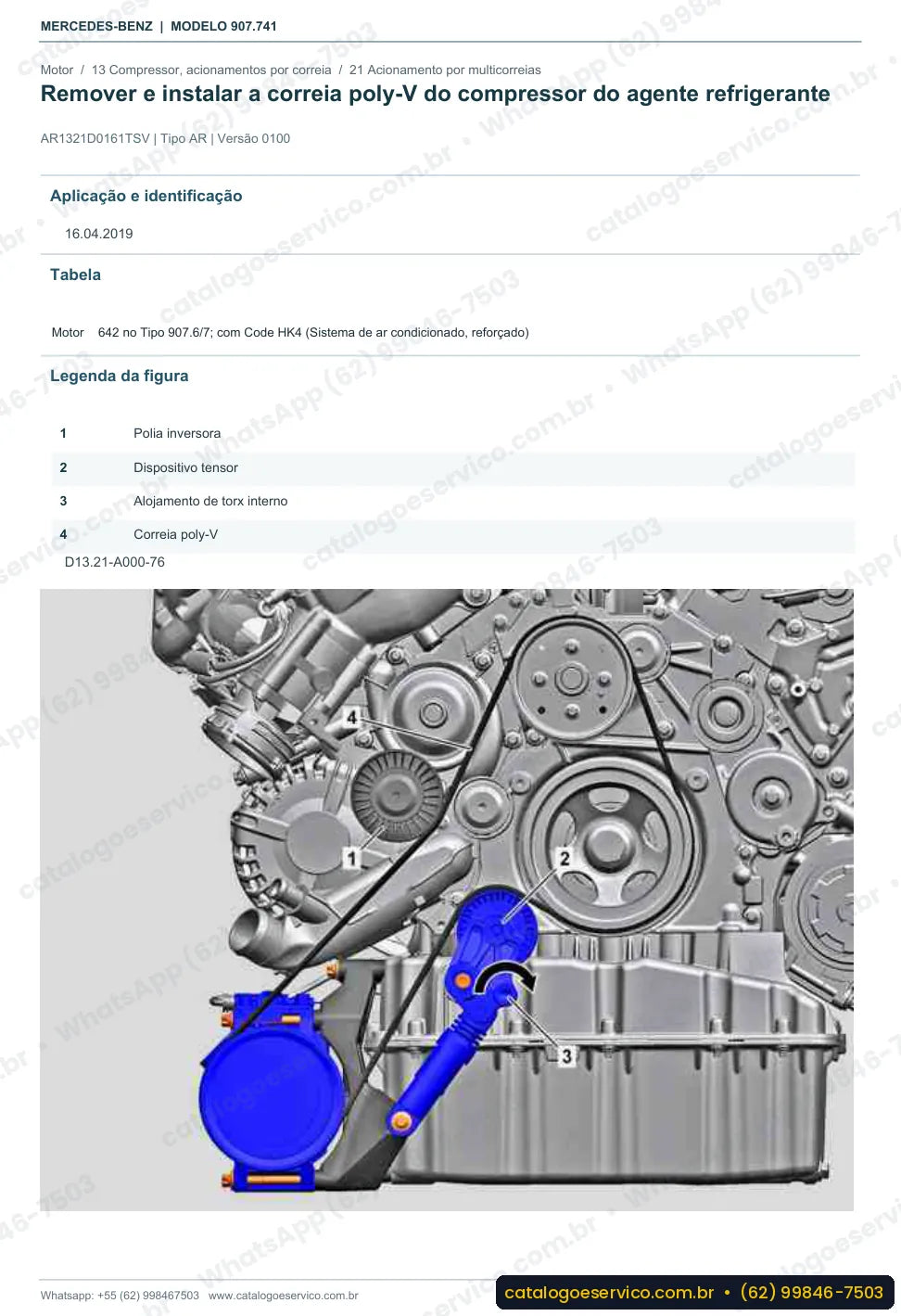 Página de procedimento do manual de oficina Mercedes-Benz Sprinter 416 CDI (907.741)