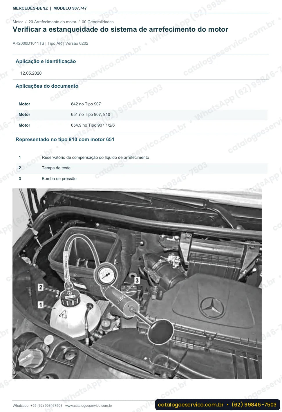 Página de procedimento do manual de oficina Mercedes-Benz Sprinter 419 CDI