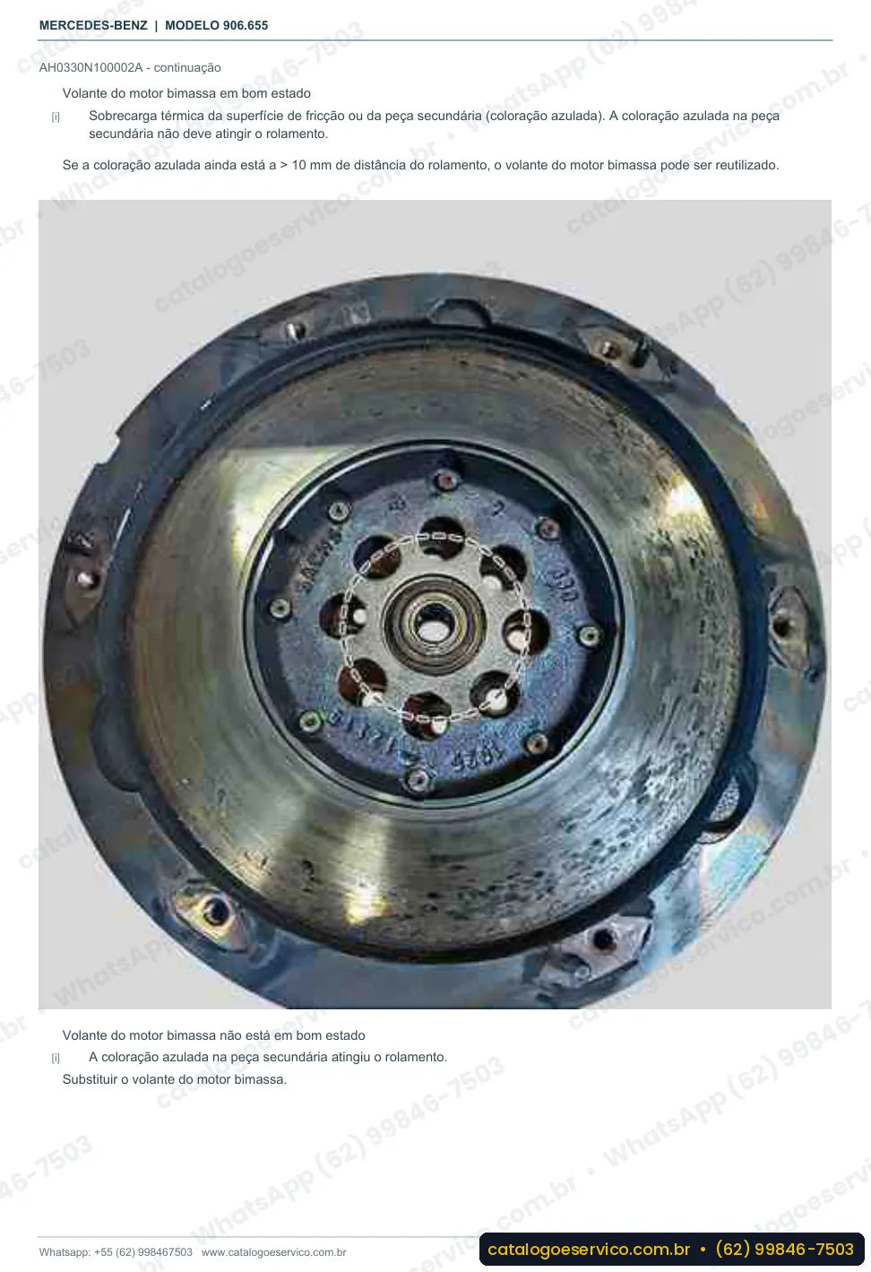 Página de procedimento do manual de oficina Mercedes-Benz Sprinter 515 CDI (906.655)