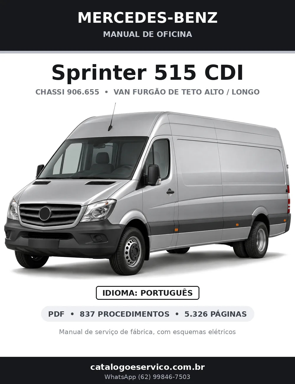 Capa do manual de oficina Mercedes-Benz Sprinter 515 CDI (906.655)