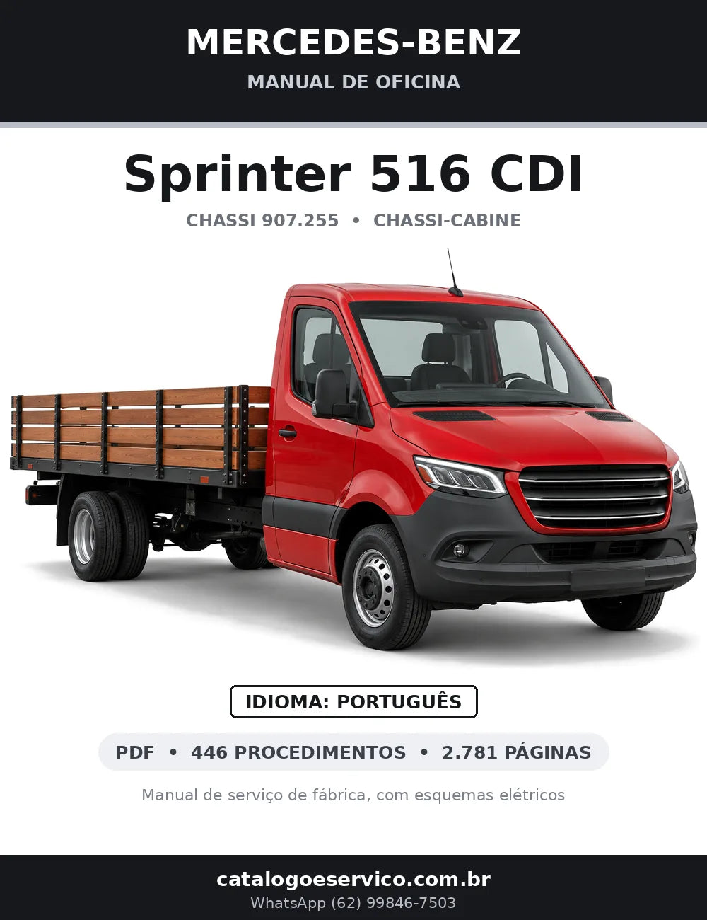 Capa do manual de oficina Mercedes-Benz Sprinter 516 CDI (907.255)
