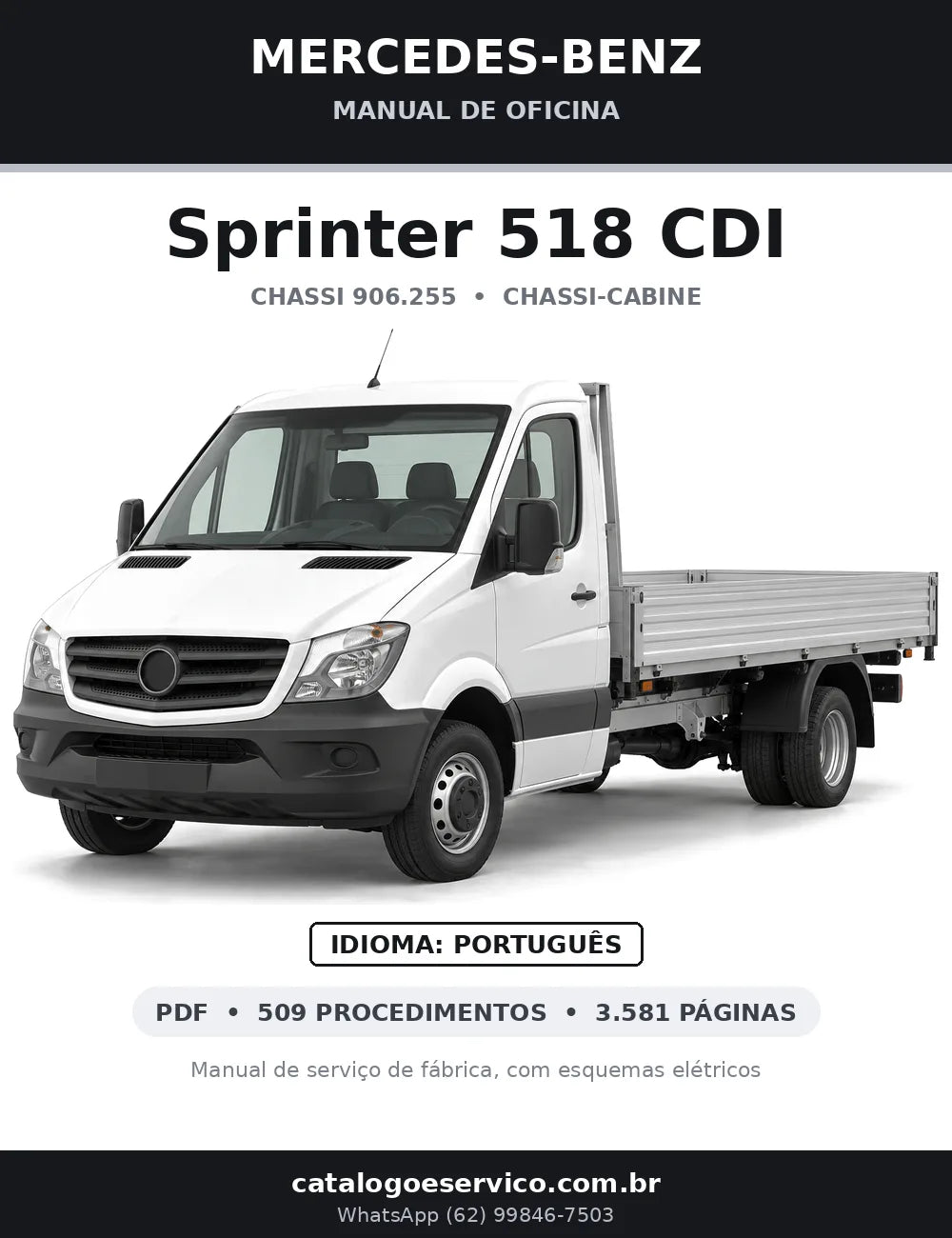 Capa do manual de oficina Mercedes-Benz Sprinter 518 CDI (906.255)