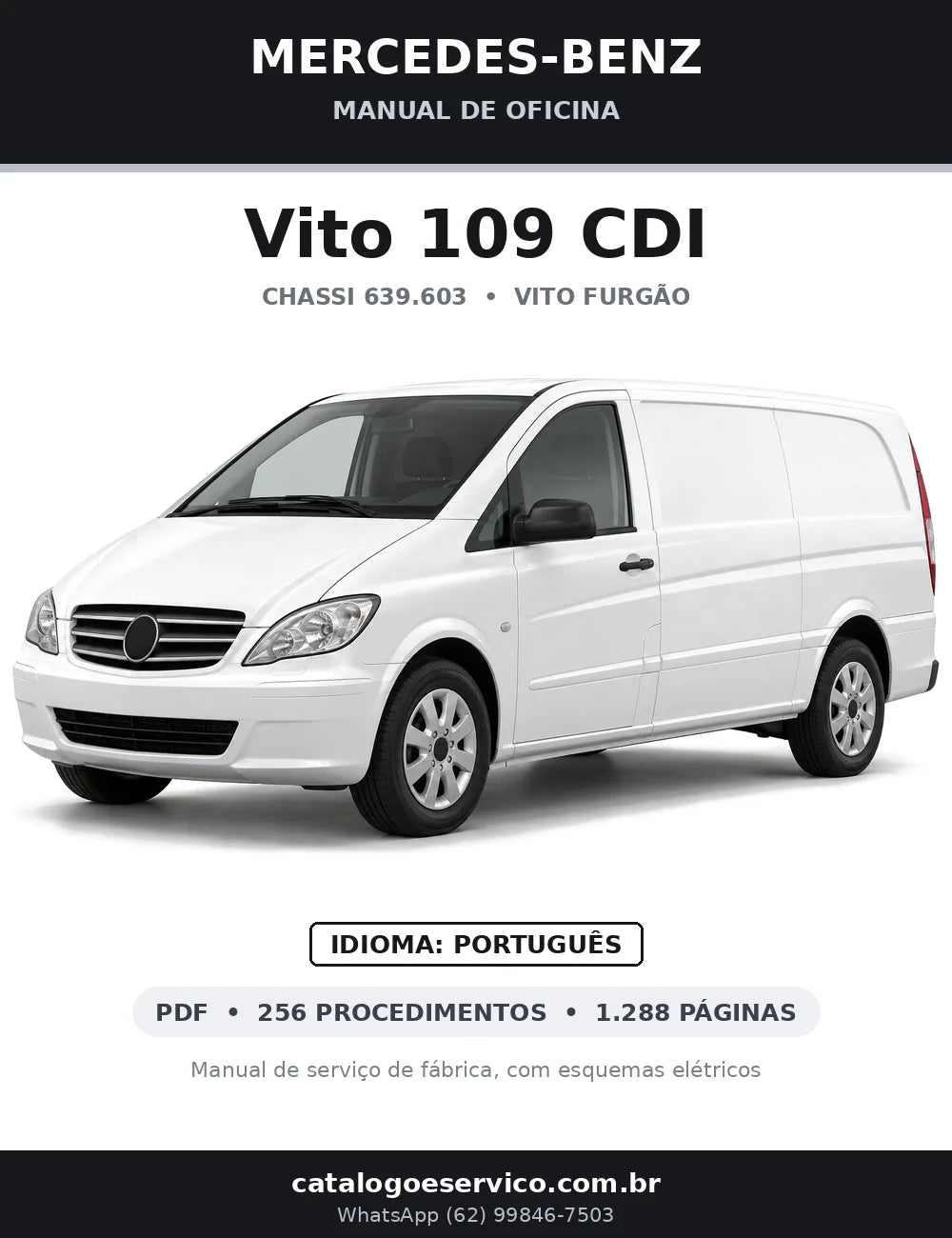 Capa do manual de oficina Mercedes-Benz Vito 109 CDI