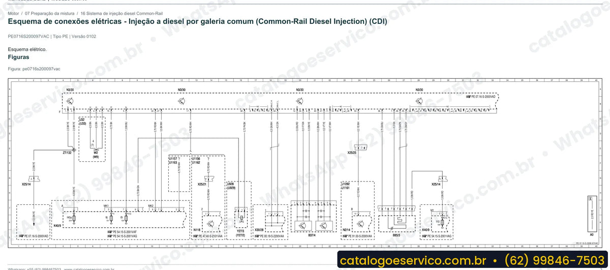 Página de esquema elétrico do Mercedes-Benz Vito 111 CDI