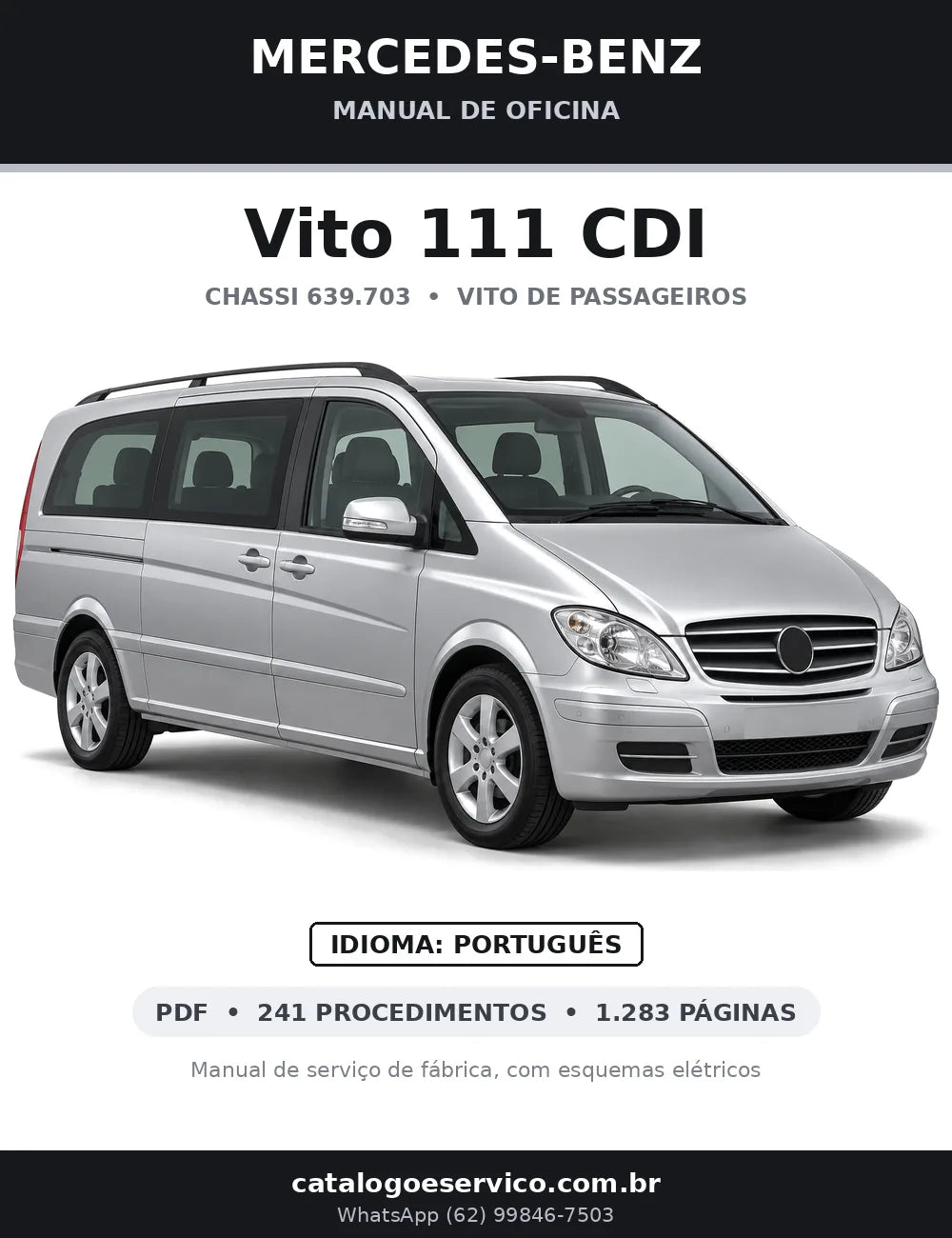 Capa do manual de oficina Mercedes-Benz Vito 111 CDI