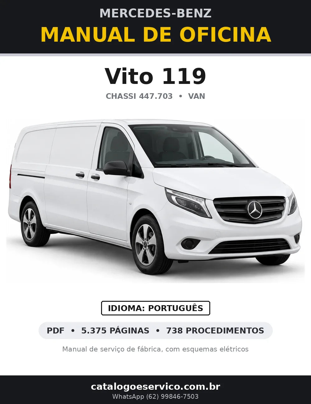 Capa do manual de oficina Mercedes-Benz Vito 119 (447.703)