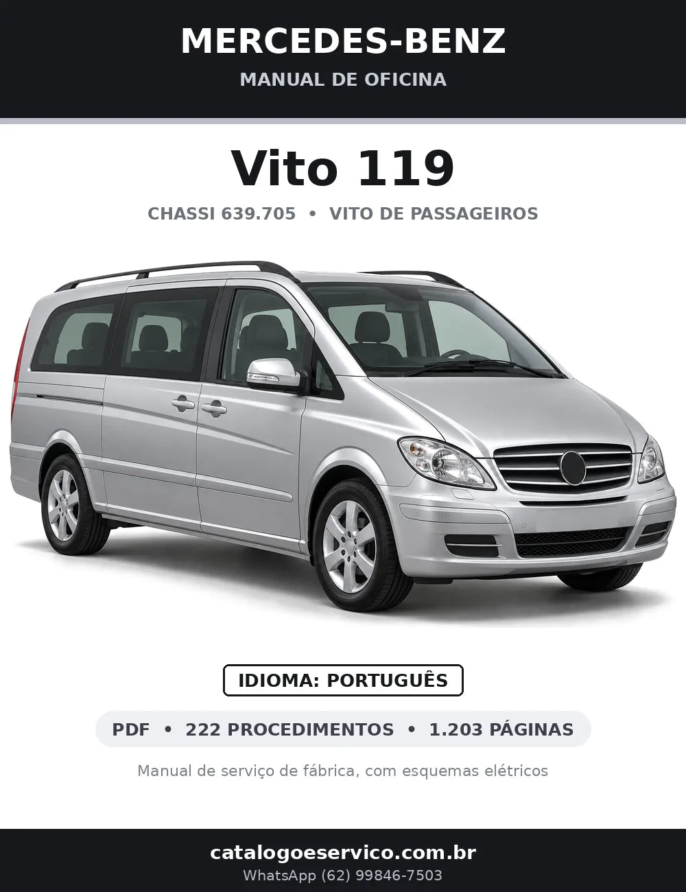Capa do manual de oficina Mercedes-Benz Vito 119