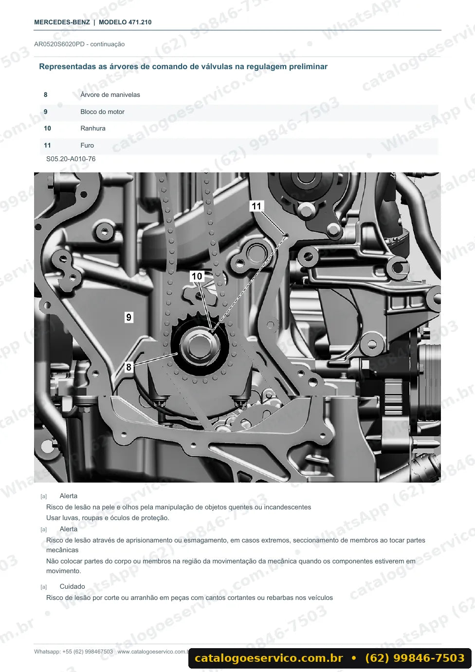 Página de procedimento do manual de oficina Mercedes-Benz X 220 d (W470)