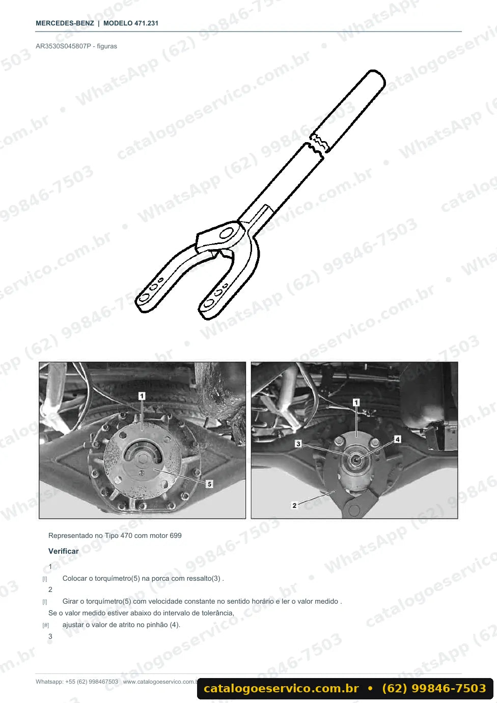 Página de procedimento do manual de oficina Mercedes-Benz X 250 d (W470)