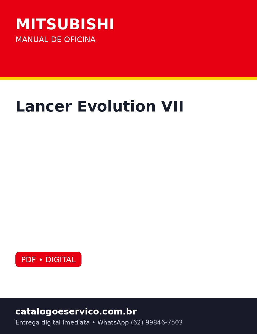 Manual de Oficina Mitsubishi Lancer Evolution VII — Grupos completos do motor 4G63