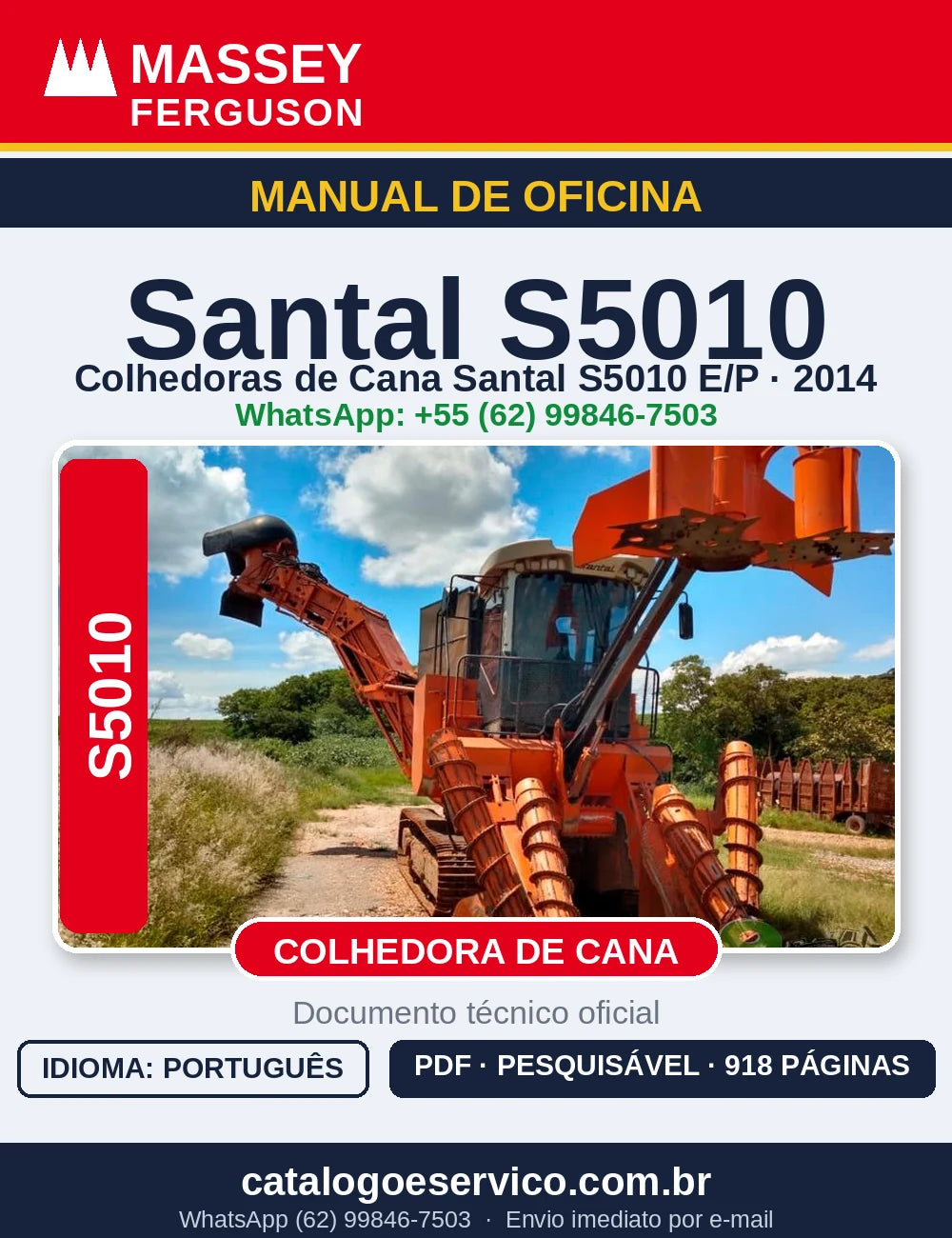 MANUAL DE OFICINA SANTAL - S5010 E/P - 2014 - COLHEDORA DE CANA